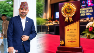 अन्तर्राष्ट्रिय मञ्चमा नेपालको शान बढाउँदै युवा उद्यमी राज कार्कीलाई ‘इन्टरनेसनल आइकन अवार्ड २०२६’ प्रदान!